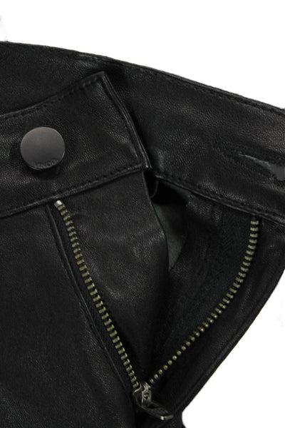 Vince Womens Mid-Rise Zippered Skinny Casual Pants Solid Black Size 6