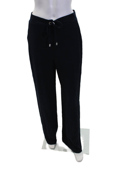 Joseph Ribkoff Womens Crepe Drawstring High Rise Pants Midnight Blue Size 8