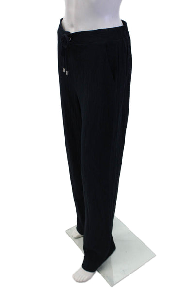Joseph Ribkoff Womens Crepe Drawstring High Rise Pants Midnight Blue Size 8