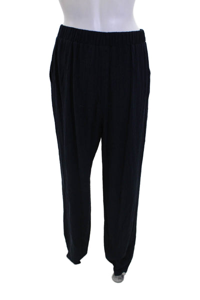 Joseph Ribkoff Womens Crepe Drawstring High Rise Pants Midnight Blue Size 8