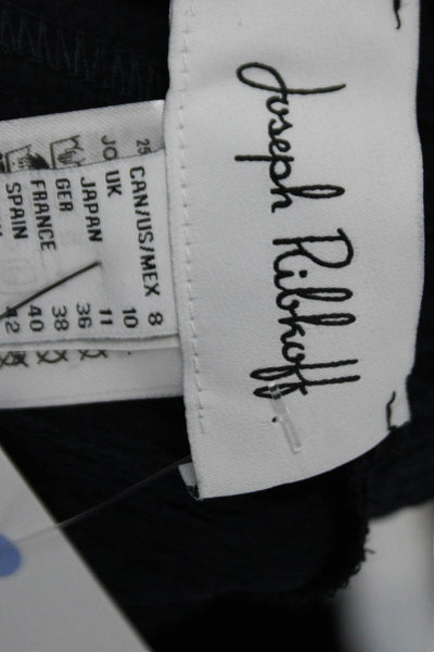 Joseph Ribkoff Womens Crepe Drawstring High Rise Pants Midnight Blue Size 8