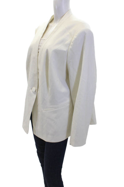 Lafayette 148 New York Womens Long Sleeve Collared Blazer White Size 20W