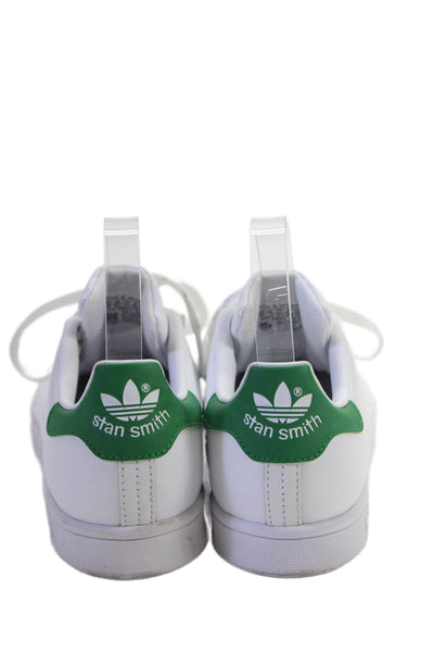 Adidas Stan Smith Mens Leather Low Top Lace Up Sneakers White Green Size 5