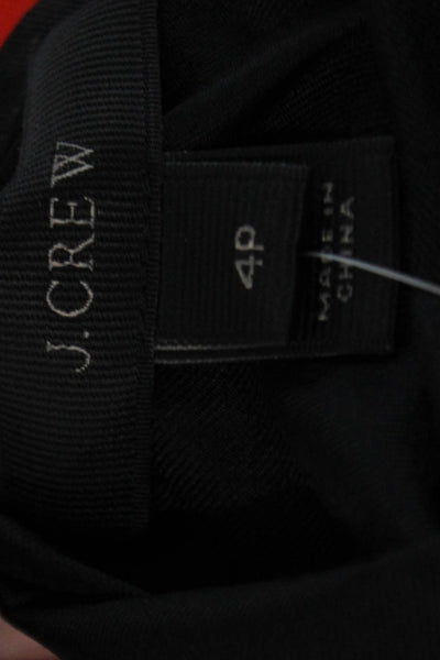 J Crew Womens Sleeveless Pintuck V Neck Silk Blouse Top Black Size 4P