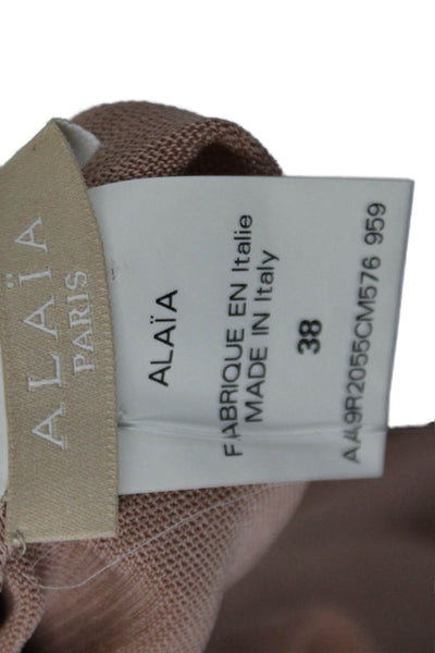 Alaia Womens Textured Sleeveless V-neck Sparkly Short Dress Black Size EUR 38