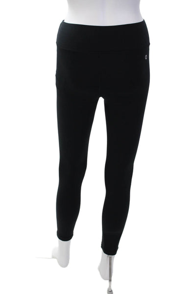 All Access Womens High Rise Pull On Athletic Leggings Black Size XS