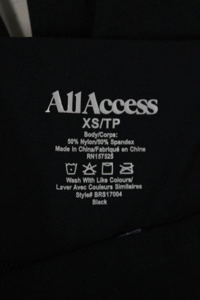 All Access Womens High Rise Pull On Athletic Leggings Black Size XS