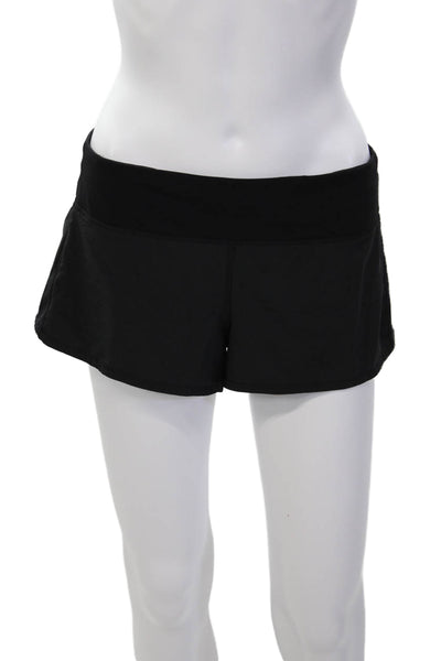 Lululemon Womens Low Rise Pull On Athletic Shorts Black Size 10