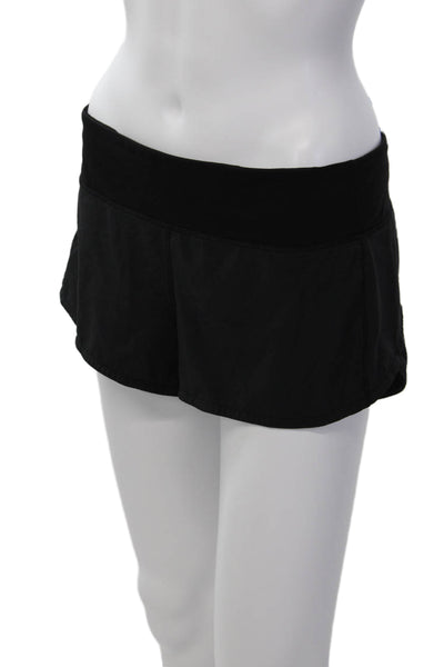 Lululemon Womens Low Rise Pull On Athletic Shorts Black Size 10
