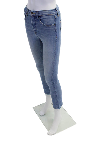 Veronica Beard Womens Zip Button Skinny Leg Denim Skinny Jeans Blue Size EUR 25