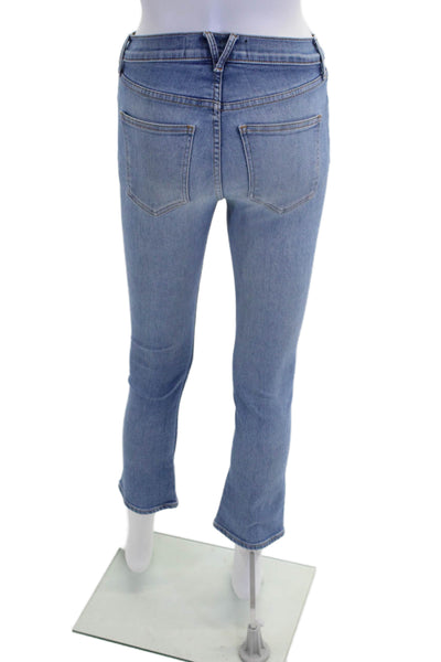Veronica Beard Womens Zip Button Skinny Leg Denim Skinny Jeans Blue Size EUR 25