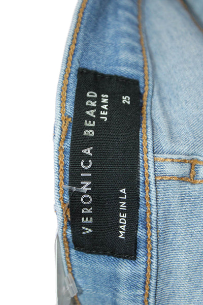 Veronica Beard Womens Zip Button Skinny Leg Denim Skinny Jeans Blue Size EUR 25
