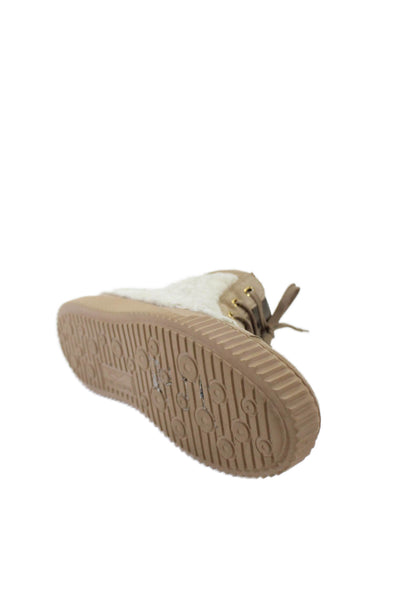 Voile Blanche Womens Textured Lace Up Lined Mid Top Sneakers Brown Size EUR 39