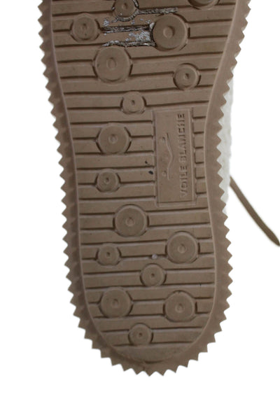 Voile Blanche Womens Textured Lace Up Lined Mid Top Sneakers Brown Size EUR 39