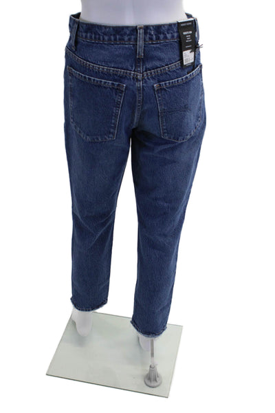 Nobody Denim Womens Cotton Medium Wash Distressed Slim Fit Jeans Blue Size 27