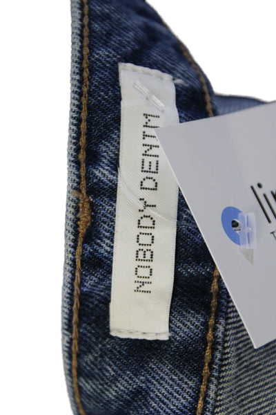 Nobody Denim Womens Cotton Medium Wash Distressed Slim Fit Jeans Blue Size 27