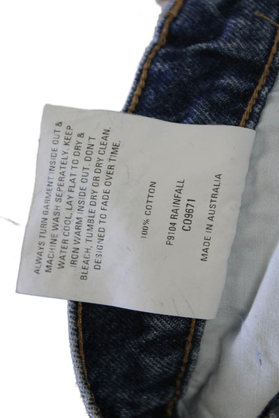 Nobody Denim Womens Cotton Medium Wash Distressed Slim Fit Jeans Blue Size 27