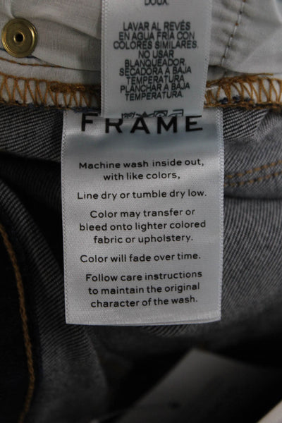 Frame Denim Womens Cotton Ali High-Rise Dark Wash Cigarette Jeans Blue Size 29