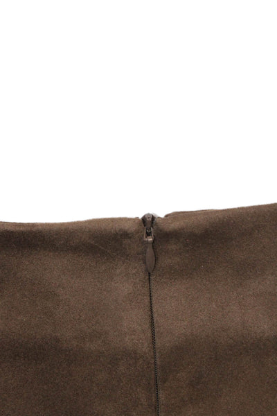 MISBHV Womens Vegan Suede Lace Up Lara Flare Trousers Pants Brown Size Small