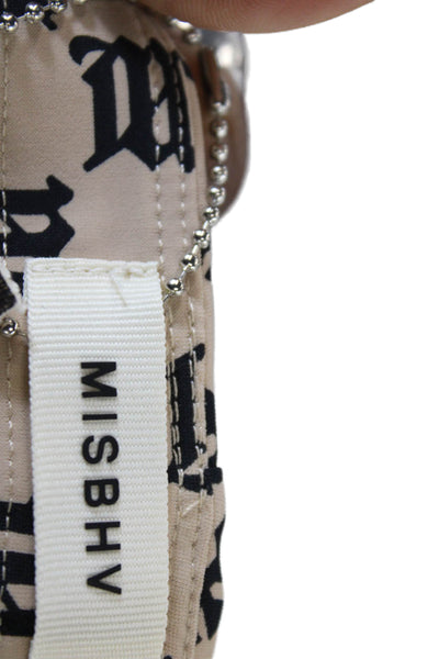 MISBHV Womens Monogram Pull On Biker Shorts Nude Size Medium