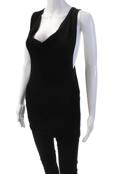 Modern Citizen Sleeveless Scoop Neck Lined Casual Tank Top Black Size S