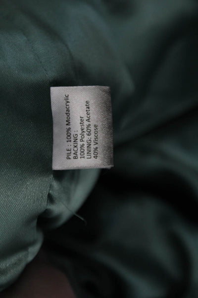 Shrimps Womens Long Sleeve Hook & Eye V-Neck Mid-Length Coat Green Size XS