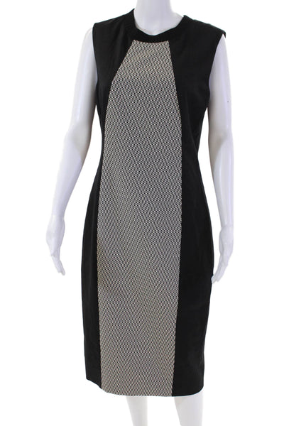Jason Wu Womens Wool Sleeveless Crew Neck Zippered Pencil Dress Black Size 10