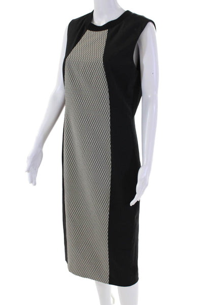 Jason Wu Womens Wool Sleeveless Crew Neck Zippered Pencil Dress Black Size 10
