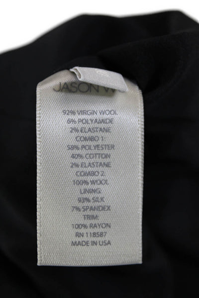 Jason Wu Womens Wool Sleeveless Crew Neck Zippered Pencil Dress Black Size 10