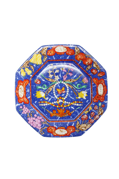 Hermes Marqueterie DePi erres d'Orient et d'Occident Salad Plates Set of 13 Blue