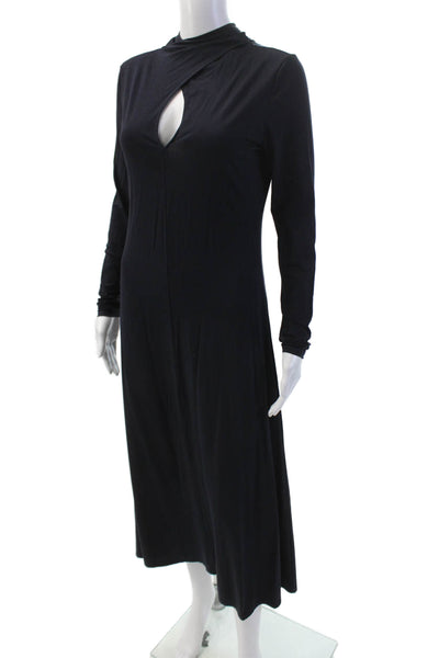 Modern Citizen Womens Long Sleeve V-neck Tie Front Casual Dress Navy Size S