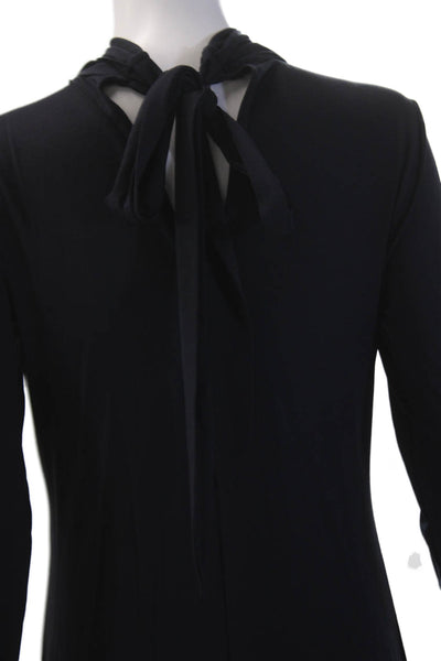 Modern Citizen Womens Long Sleeve V-neck Tie Front Casual Dress Navy Size S