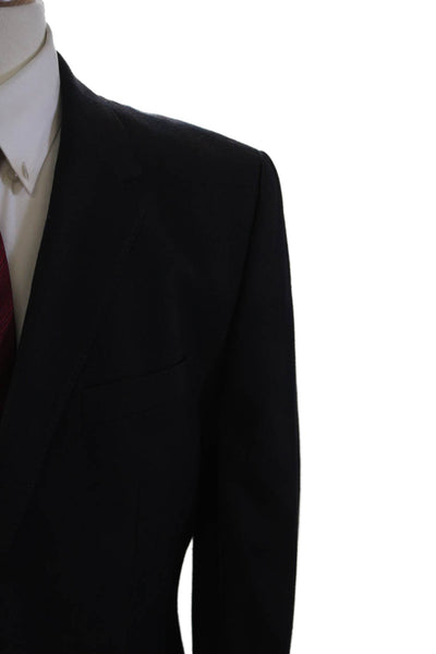 Ted Baker Mens Textured Collared Button Ombre Printed Suit Blazer Black Size EUR