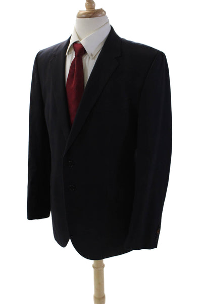 Ted Baker Mens Textured Collared Button Ombre Printed Suit Blazer Black Size EUR