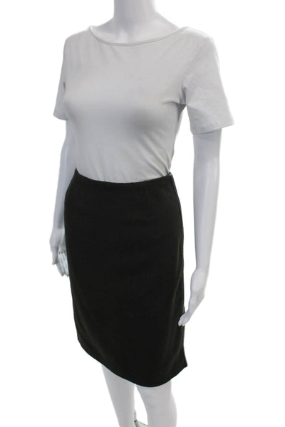 Modern Citizen Women's Zip Closure Leather Trim Slit Hem Mini Skirt Black Size L