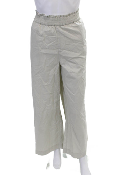 Modern Citizen Women's Paper Bag Waist Pull-On Wide Leg Pants Beige Size XL
