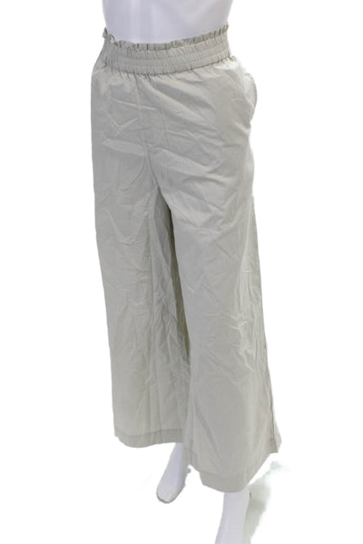 Modern Citizen Women's Paper Bag Waist Pull-On Wide Leg Pants Beige Size XL