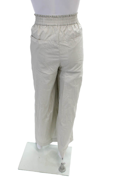 Modern Citizen Women's Paper Bag Waist Pull-On Wide Leg Pants Beige Size XL