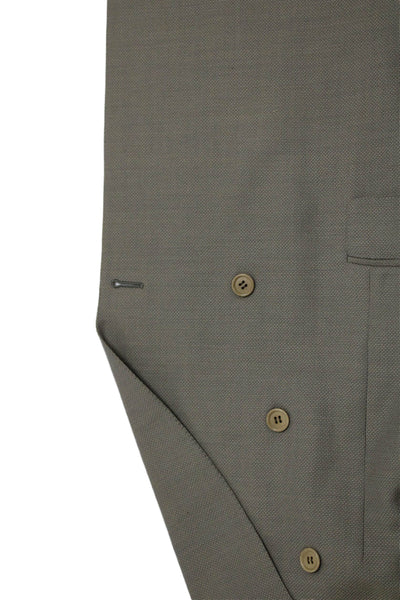 Canali Men's Long Sleeves Lined Collared Double Breast Jacket Beige Size 42
