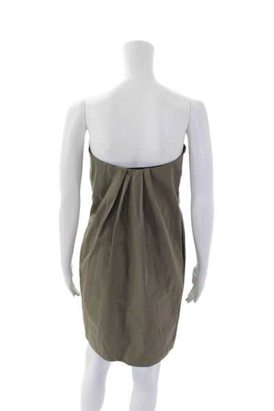 Hache Womens Pleated Waist Detail Side Zippered Maxi Skirt Brown Size 40