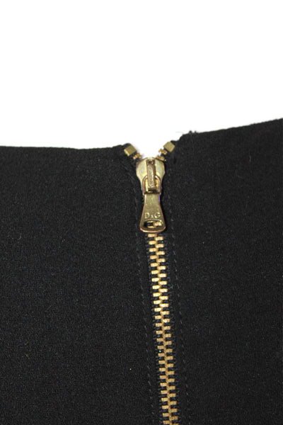 D&G Dolce & Gabbana Womens Patent Leather Trim Pencil Dress Black Size 36