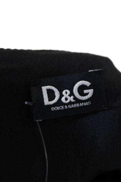 D&G Dolce & Gabbana Womens Patent Leather Trim Pencil Dress Black Size 36