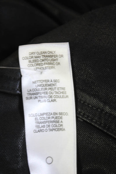 Frame Womens High Rise Pull On The Jet Set Flare Leg Jeans Black Cotton Size 0