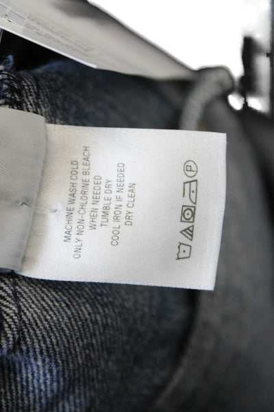 Hudson Women's Short Sleeves Medium Wash Button Up Jean Jacket Size XS