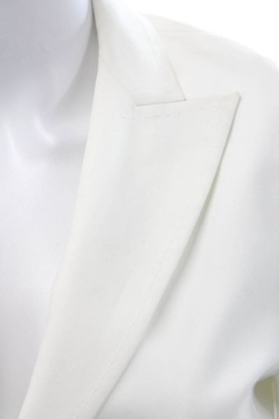 BCBG Max Azria Womens Button Down Angelina Jacket White Cotton Size Medium