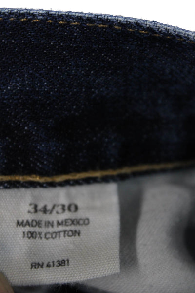 Polo Ralph Lauren Womens Cotton Dark Wash Straight Leg Jeans Blue Size 34
