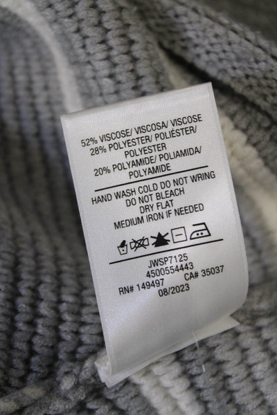 Joes Women's Dolman Sleeves Round Neck Pullover Sweater Gray Striped Size XS