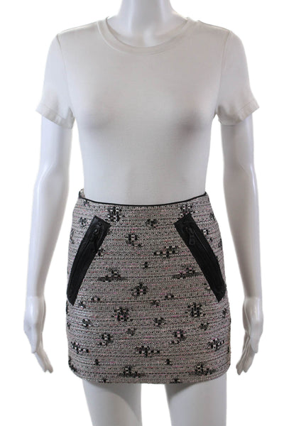 Kelly Wearstler Womens Zippered Party Lined Pencil Mini Skirt Pink Size 2