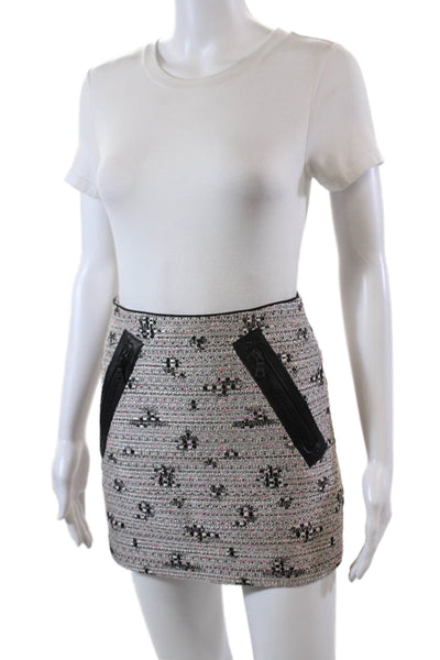 Kelly Wearstler Womens Zippered Party Lined Pencil Mini Skirt Pink Size 2