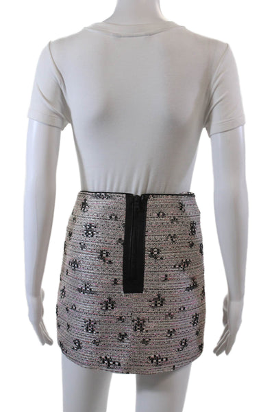 Kelly Wearstler Womens Zippered Party Lined Pencil Mini Skirt Pink Size 2